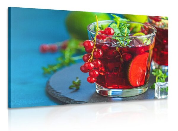 Πίνακας σε καμβά κόκκινο κοκτέιλ