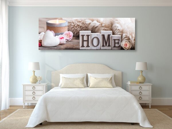 Πίνακας σε καμβά νεκρή φύση με την επιγραφή Home