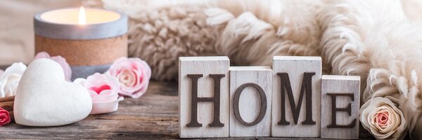 Πίνακας σε καμβά νεκρή φύση με την επιγραφή Home