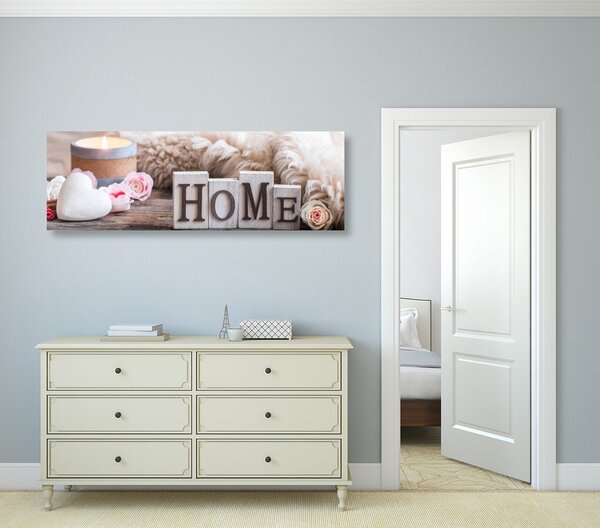 Πίνακας σε καμβά νεκρή φύση με την επιγραφή Home