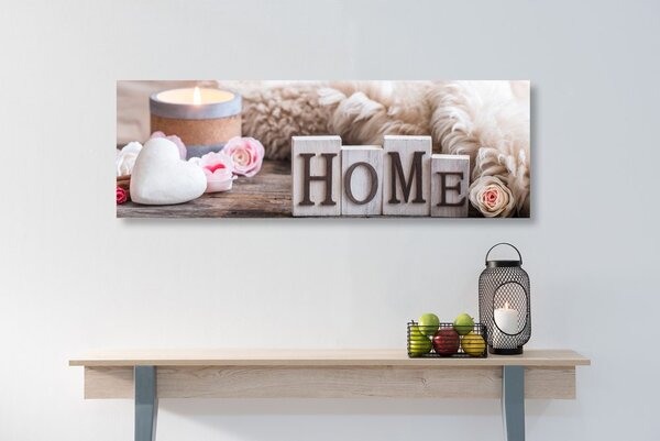 Πίνακας σε καμβά νεκρή φύση με την επιγραφή Home