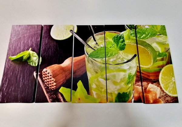 Πεντάπτυχος πίνακας νόστιμο Mojito