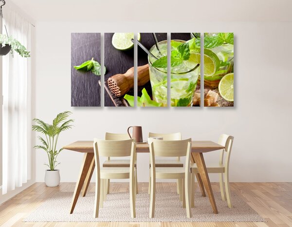 Πεντάπτυχος πίνακας νόστιμο Mojito