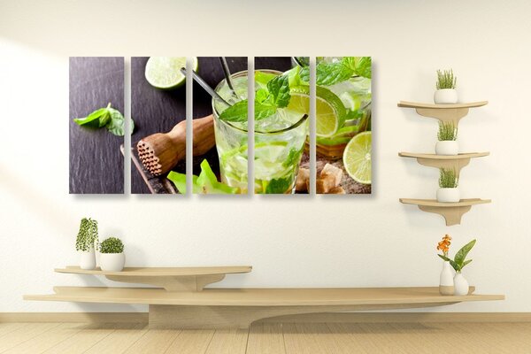 Πεντάπτυχος πίνακας νόστιμο Mojito