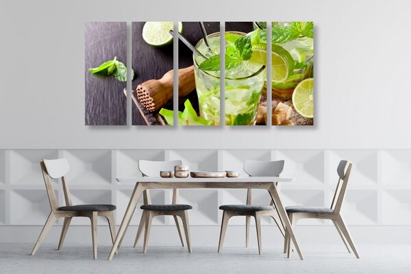 Πεντάπτυχος πίνακας νόστιμο Mojito