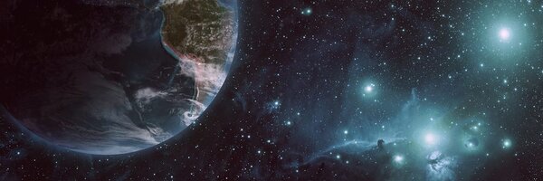 Πίνακας σε καμβά σύμπαν και υδρόγειος σφαίρα