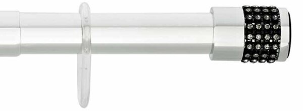 Πτυσσόμενος Βραχίονας Μπάνιου 75-125cm Grekon 1215 Strass Black