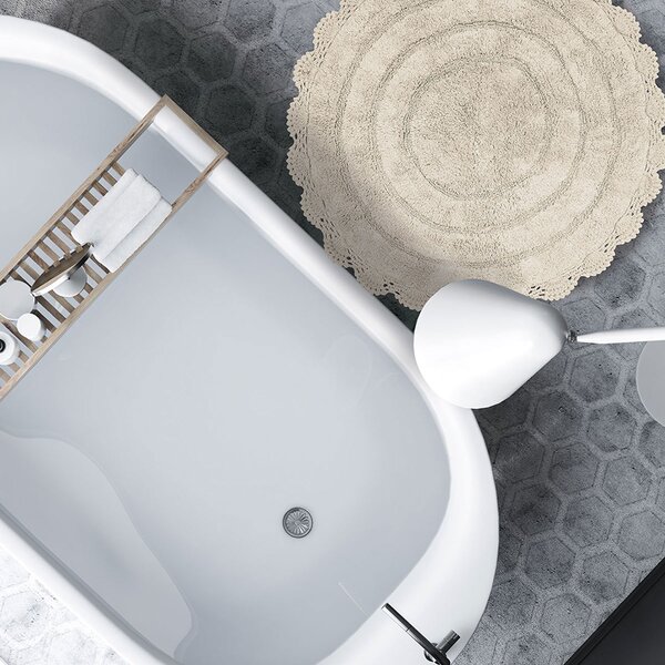 Πατάκι Μπάνιου (Φ60) Das Home Bathmats Colours 0633 Ecru