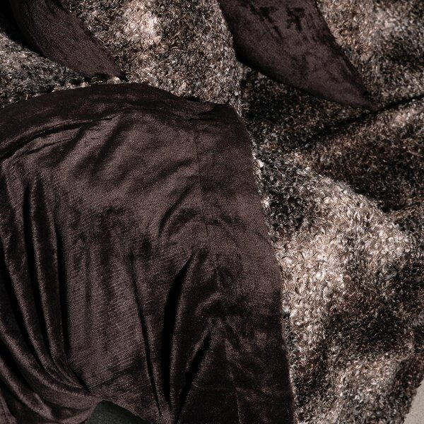 Ριχτάρι Καναπέ Διθέσιου Γούνινο (180x250) Silk Fashion Astrakan Brown