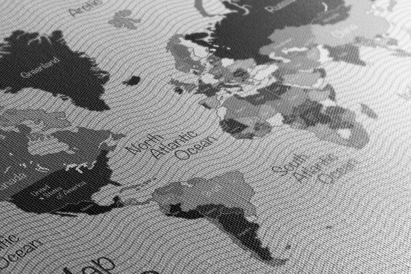 Πίνακας σε φελλό στυλάτος ασπρόμαυρος χάρτης