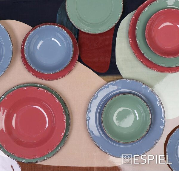 Πιάτο Φαγητού Βαθύ (Φ23) Espiel Liana Red TLX104K6