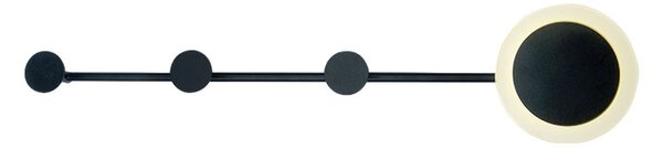 Απλίκα Τοίχου LED Με Κρεμάστρα 3 Θέσεων Aca Valentino ZM71LEDW70BK Black