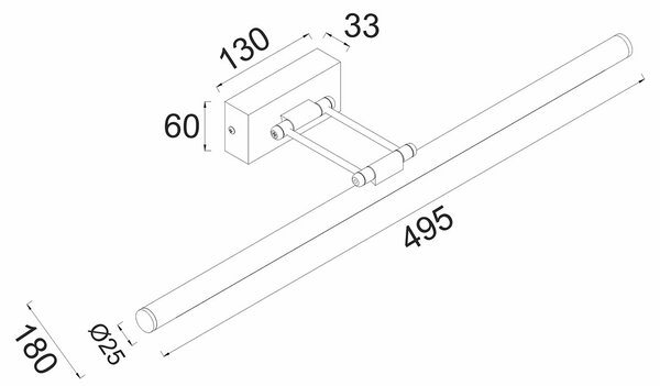 Φωτιστικό Μπάνιου LED Aca Rio PN10LEDW50BR Brass