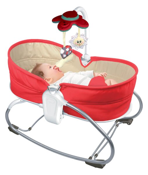 Ρηλάξ Με Δόνηση (0-36 Μηνών/Έως 18kg) Bebe Stars Snooze 3 In 1 Red 324-180