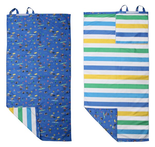 Παιδική Πετσέτα Θαλάσσης Microfiber 2 Όψεων (71x145) FlapjackKids Dino