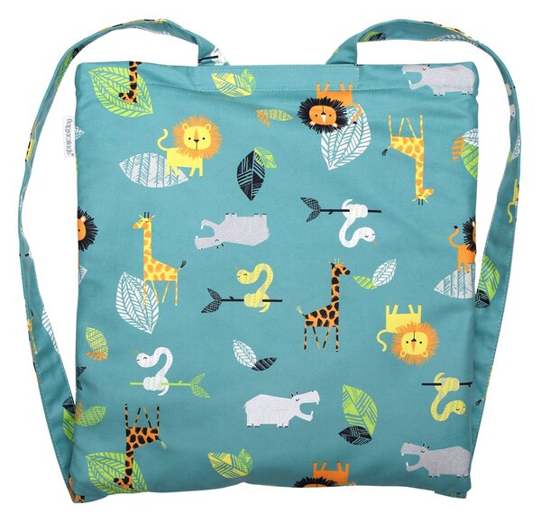 Παιδική Πετσέτα Θαλάσσης Microfiber 2 Όψεων (71x145) FlapjackKids Green Zoo