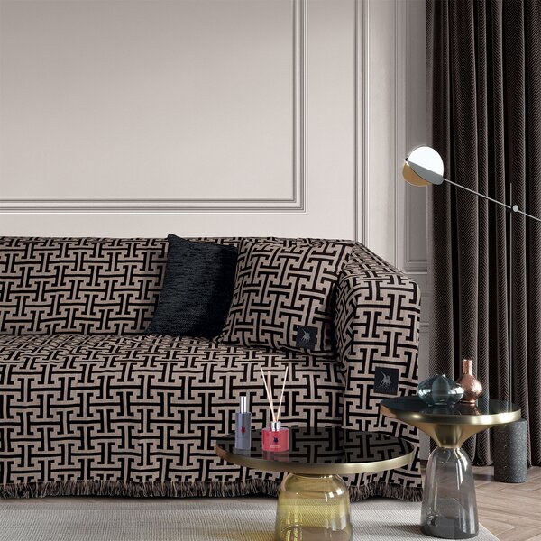 Ριχτάρι Καναπέ Τριθέσιου (180x300) Greenwich Polo Club 3902 Beige-Black