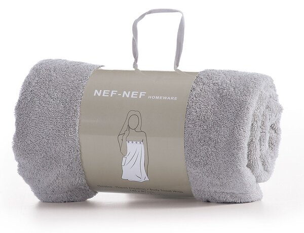 Πετσέτα Σώματος Με Κουμπιά (80x146) Nef-Nef Homeware Sandy Grey 400gsm