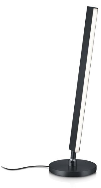 Knapstein Επιτραπέζιο φωτιστικό LED Kosma, μαύρο, CCT, έλεγχος χειρονομιών, ρυθμιζόμενος, Μαύρο, Σαλόνι / τραπεζαρία, Ορείχαλκος, σύγχρονο