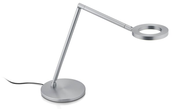 Knapstein Επιτραπέζιο φωτιστικό LED Tessa-T, ματ νικέλιο, CCT, έλεγχος χειρονομιών, ρυθμιζόμενος, Μεταλλικό, Μελέτη / Γραφείο, Ορείχαλκος, σύγχρονο