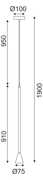 ^ΚΡΕΜΑΣΤΟ Φ/Σ 1ΧGU10 CLOUZOT ΛΕΥΚΟ ΜΕΤ/ΚΟ IP20 D7,5XD10XH190CM