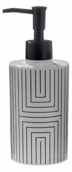 Dispenser Μπάνιου (Φ7.3x18.3) Spirella Graphic White-Black 02728.001
