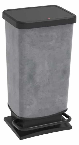 Κάδος Απορριμμάτων (35.3x29.5x67.6) Rotho Paso 40lt Beton 06925.001