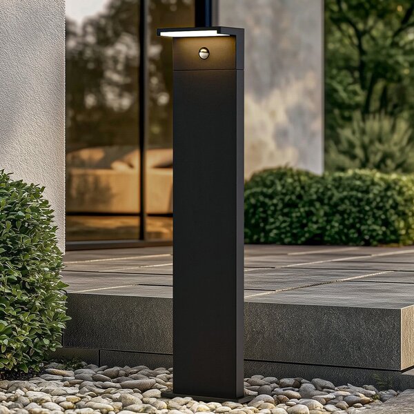 Arcchio LED φωτιστικό διαδρόμου Iberion, 90 cm, ανθρακί, αισθητήρας, Μαύρο, Αλουμίνιο, σύγχρονο