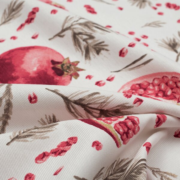Αλέκιαστο Τραπεζομάντηλο (140x180) Dimcol Pomegranate 458 White