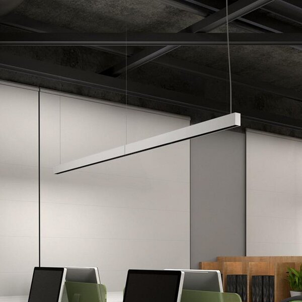 DOTLUX LED κρεμαστό φωτιστικό STYLEfree, λευκό, 118 cm 50 W 4.000 K, Λευκό, Μελέτη / Γραφείο, Αλουμίνιο, σύγχρονο
