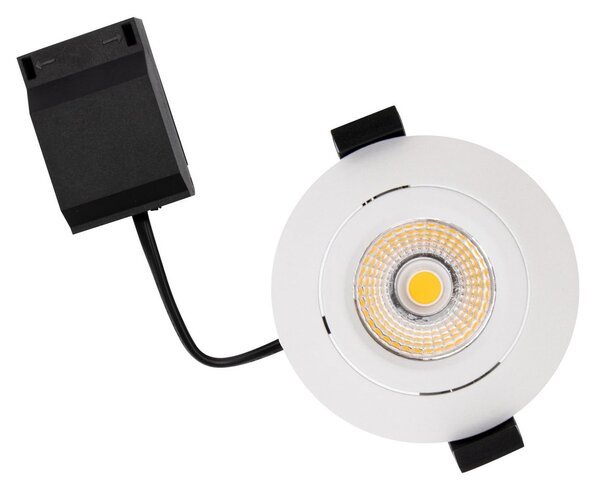 DOTLUX LED εντοιχιζόμενο φωτιστικό οροφής CIRCLEminidim λευκό Ø 8,5 cm αλουμίνιο, ρυθμιζόμενος, Λευκό, Μπάνιο, Αλουμίνιο, σύγχρονο, Εσοχή οροφής