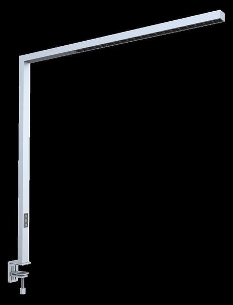 DOTLUX LED με αισθητήρα σφιγκτήρα STYLEdesk, λευκό, 80 W 4.000 K, ρυθμιζόμενος, Λευκό, Μελέτη / Γραφείο, Αλουμίνιο, σύγχρονο, Τραπέζι Γραφείο