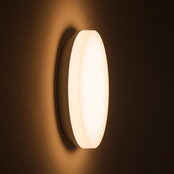 DOTLUX Φωτιστικό οροφής LED SURFACE, Ø 25 cm, λευκό, PC, CCT, IP54, Λευκό, Μπάνιο, Πλαστικό