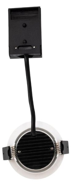DOTLUX LED εντοιχιζόμενο φωτιστικό οροφής CIRCLEminidim λευκό Ø 8,5 cm αλουμίνιο, ρυθμιζόμενος, Λευκό, Μπάνιο, Αλουμίνιο, σύγχρονο, Εσοχή οροφής