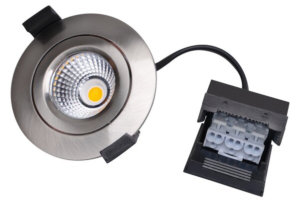 DOTLUX LED ενσωματωμένος λαμπτήρας οροφής CIRCLEminidim από ανοξείδωτο ατσάλι Ø, ρυθμιζόμενος, Μεταλλικό, Μπάνιο, Αλουμίνιο, σύγχρονο, Εσοχή οροφής