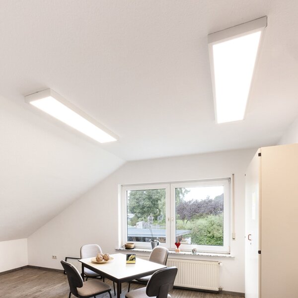 DOTLUX LED-Panel PANELbig-ugr, 30 x 120 cm, λευκό αλουμίνιο CCT HCL, Λευκό, Μελέτη / Γραφείο, Αλουμίνιο
