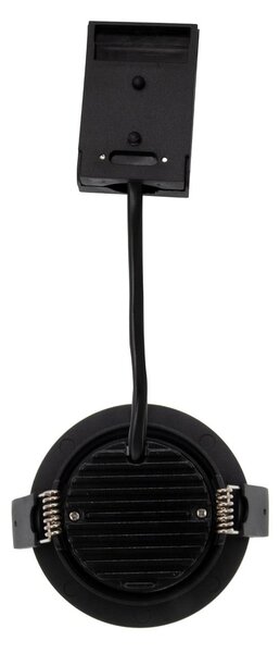 DOTLUX LED χωνευτό φωτιστικό οροφής CIRCLEminidim, μαύρο Ø 8,5 cm, ρυθμιζόμενος, Μαύρο, Μπάνιο, Αλουμίνιο, σύγχρονο, Εσοχή οροφής