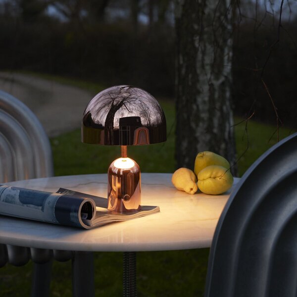 Tom Dixon Φορητή επιτραπέζια λάμπα BELL PORTABLE, χαλκός, 28 cm IP44, ρυθμιζόμενος, Χαλκού, Σαλόνι / τραπεζαρία, Πλαστικό, σχεδιασμός