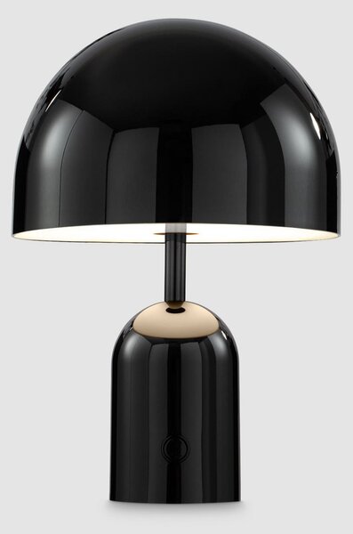 Tom Dixon Φορητή επιτραπέζια λάμπα BELL PORTABLE, μαύρη, 28 cm IP44, ρυθμιζόμενος, Μαύρο, Σαλόνι / τραπεζαρία, Πλαστικό, σχεδιασμός