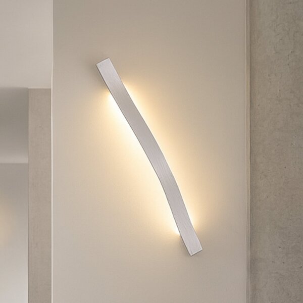 Lindby LED απλίκα Alvon, ασημί, ύψος 50 cm, μέταλλο, Μεταλλικό, Σαλόνι / τραπεζαρία, Μέταλλο, σύγχρονο