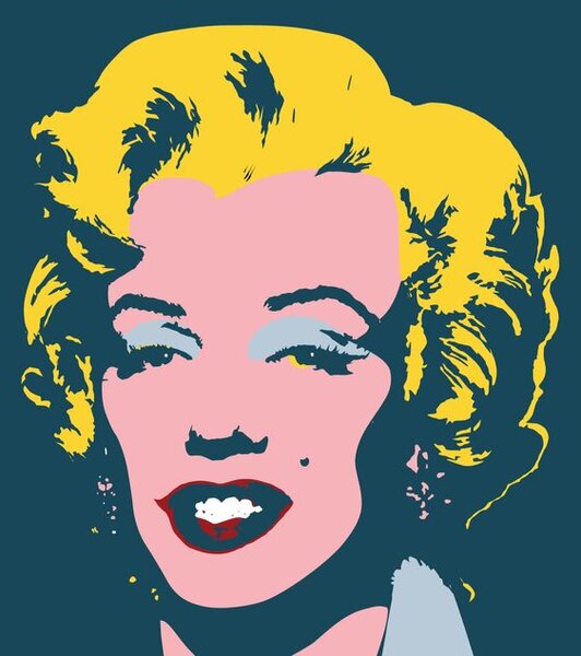 Αυτοκόλλητη ταπετσαρία marilyn Monroe σε pop art σχέδιο