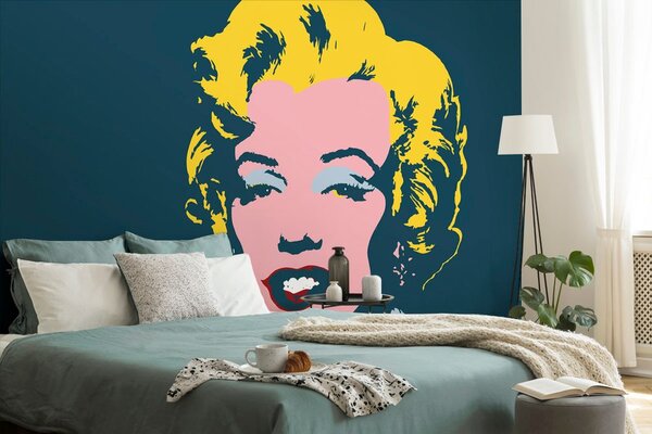 Αυτοκόλλητη ταπετσαρία marilyn Monroe σε pop art σχέδιο