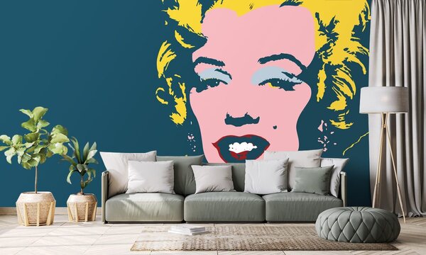 Αυτοκόλλητη ταπετσαρία marilyn Monroe σε pop art σχέδιο