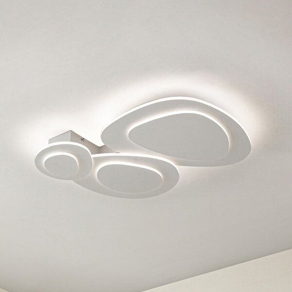 Lindby Φωτιστικό οροφής LED Delar, 60 x cm, CCT, με δυνατότητα ρύθμισης, ρυθμιζόμενος, Λευκό, Σαλόνι / τραπεζαρία, Πλαστικό, σύγχρονο