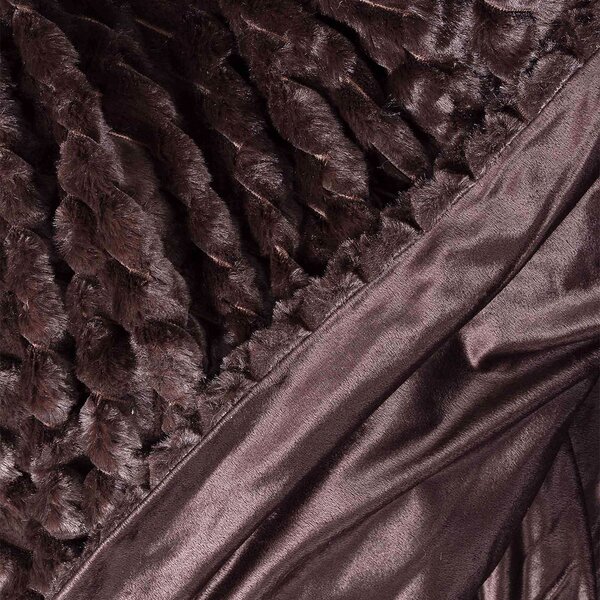 Γούνινη Κουβέρτα Καναπέ (130x160) Silk Fashion Mink Brown