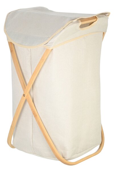 Καλάθι Απλύτων Αναδιπλούμενο (40x40x70) Estia Bamboo 02-18627