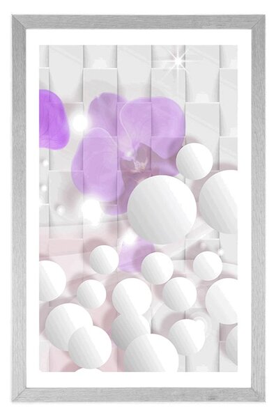 Αφίσα ορχιδέα σε αφηρημένο φόντο