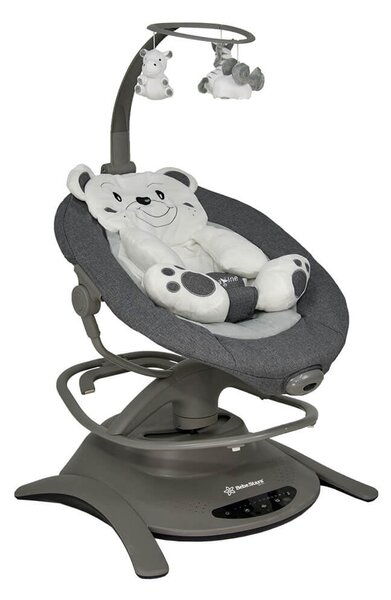 Ηλεκτρικό Ρηλάξ Με Μουσική (0+ Μηνών/Έως 9kg) Bebe Stars Imagine 2 in 1 Grey 255-186