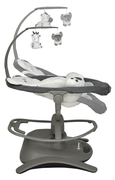 Ηλεκτρικό Ρηλάξ Με Μουσική (0+ Μηνών/Έως 9kg) Bebe Stars Imagine 2 in 1 Grey 255-186