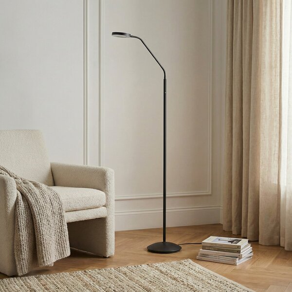 Lindby LED φορητό φωτιστικό Elvyn, μαύρο, ρυθμιζόμενο, ρυθμιζόμενος, Μαύρο, Σαλόνι / τραπεζαρία, Μέταλλο, σύγχρονο